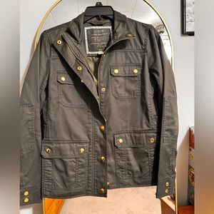 J. Crew Relaxed Boyfriend Field Shirt Utility Jacket Women's XS Green.